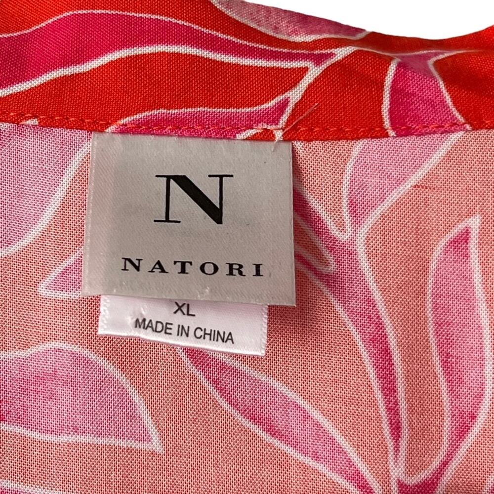 Natori Tulip Floral Print Tunic Beach Cover Up Dress Size XL - Picture 10 of 12